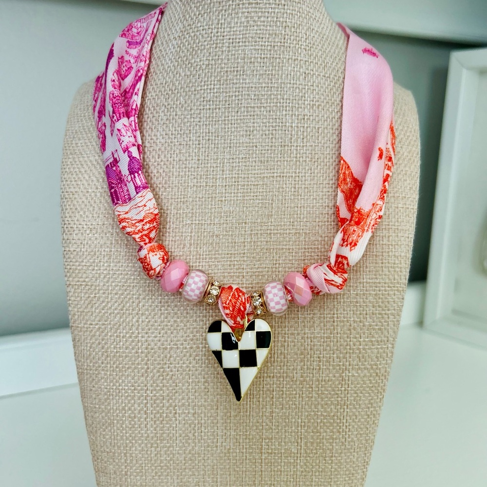 Lonestar Belle Paris Heart Pendant Scarf Necklace